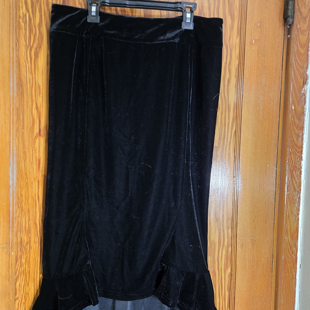 Killstar Black Velvet Skirt